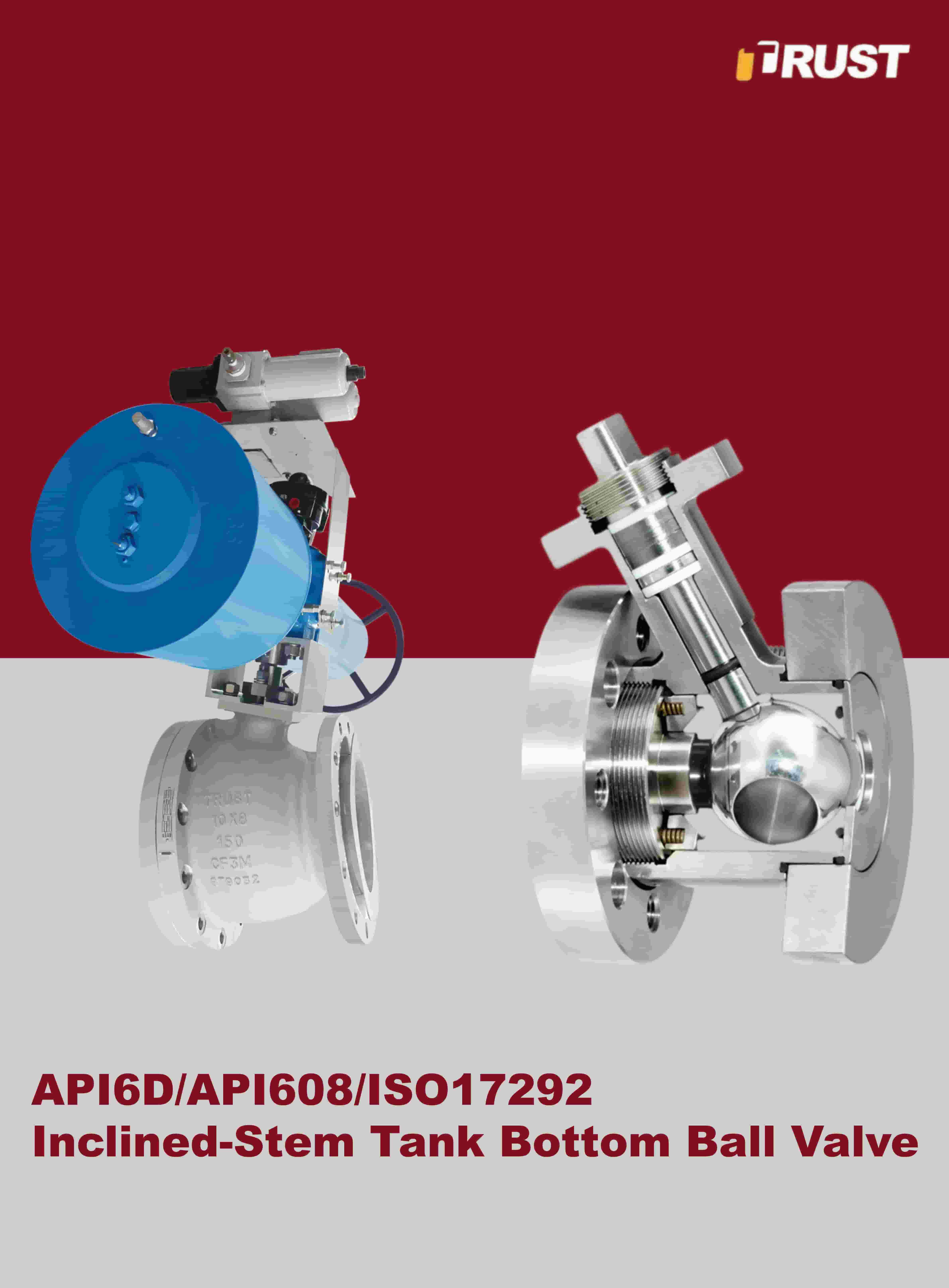 Válvulas de esfera com haste inclinada para fundo de tanque