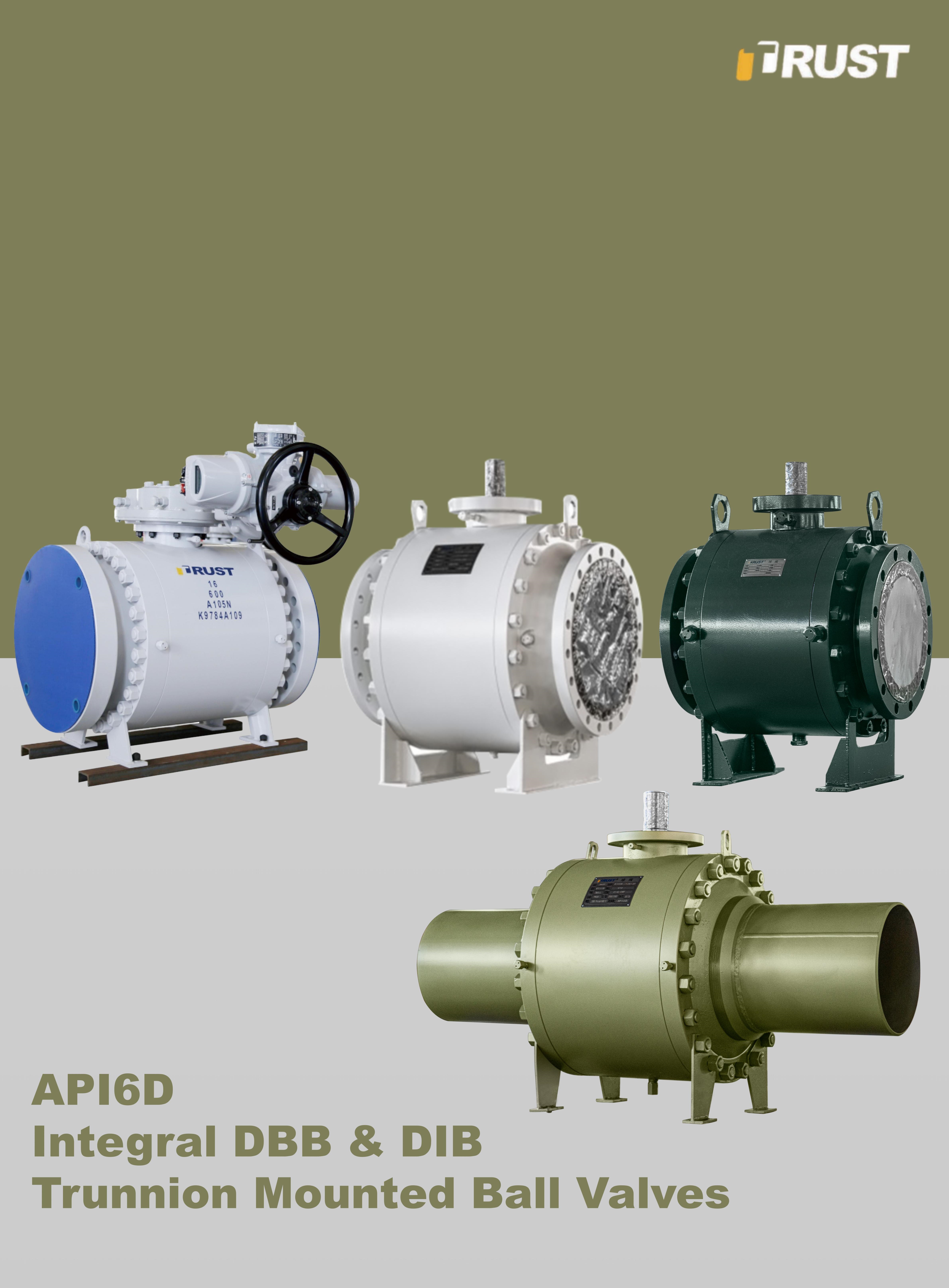 Válvulas de esfera com montagem em munhão DBB e DIB integradas