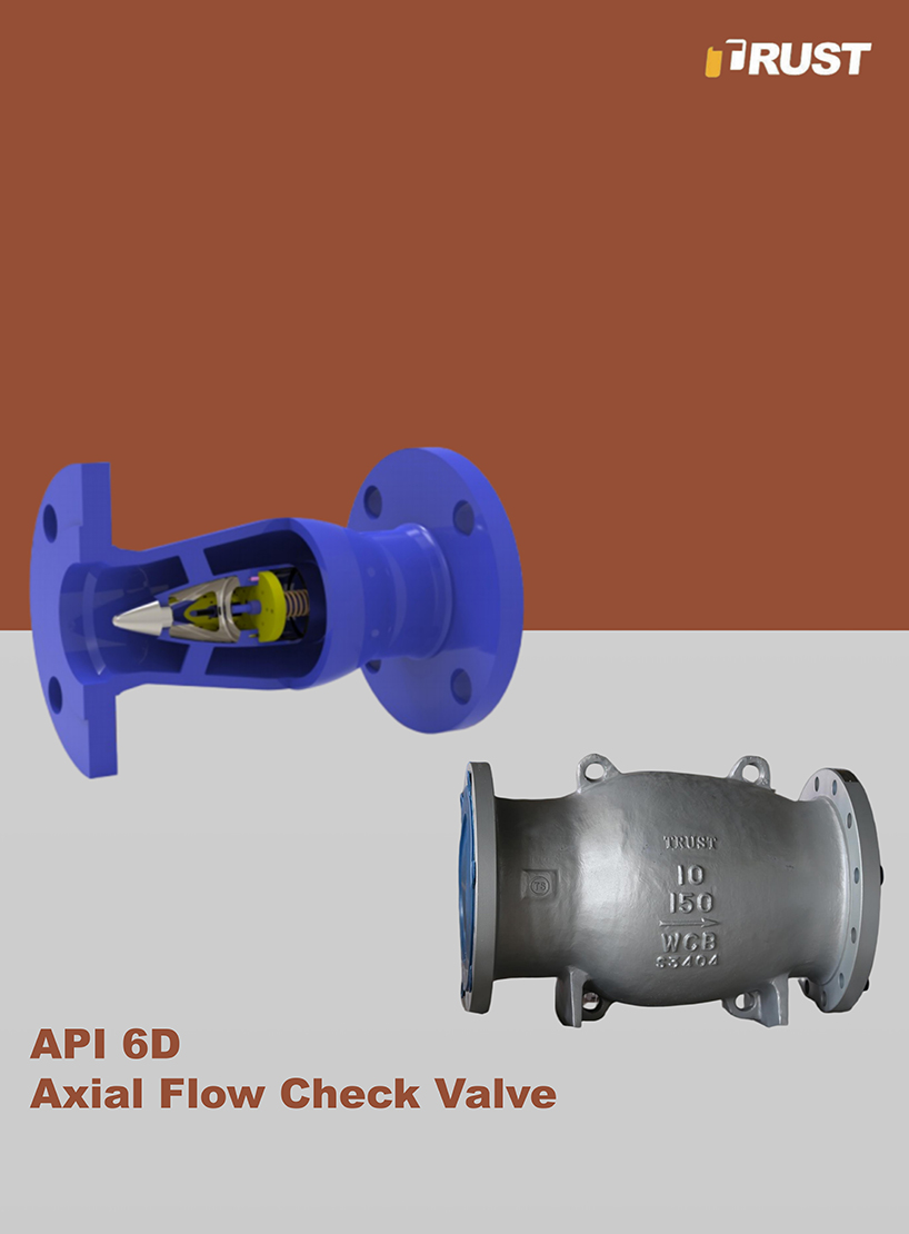 Válvulas de retenção de fluxo axial
